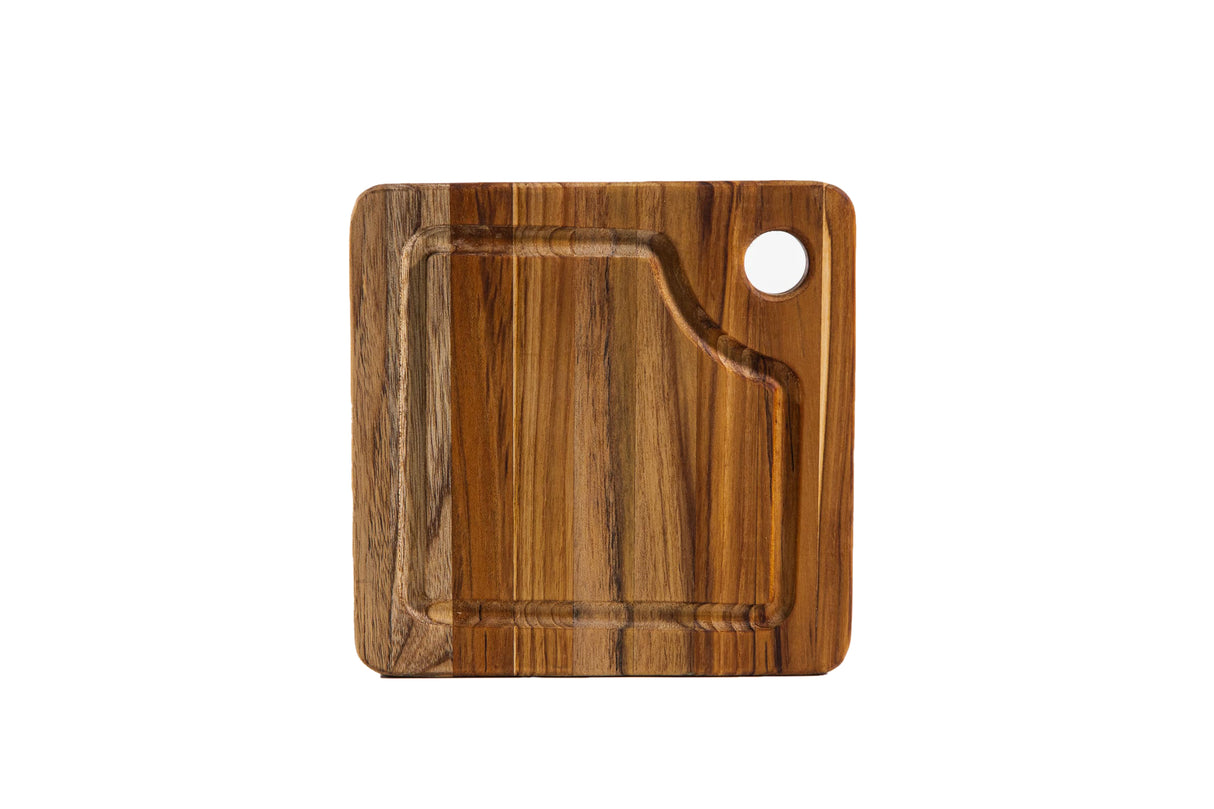 77090 - Marine Square Cutting Board Bar Board, 20 x 20 x 2 Teak