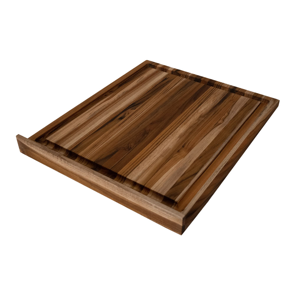 77115 - Double-sided Countertop Cutting Board, 54 x 46 x 2.5 Teak