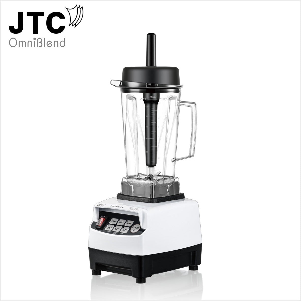 JTC OmniBlend TM 800 2 Litre Jug with Rubber Lid and Tamper Rod 3 HP Heavy Duty Blender