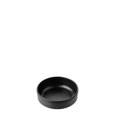 Stackable Sauce Dish- 155mm - COU COU - Beige & Black Melamine (Set of 6)