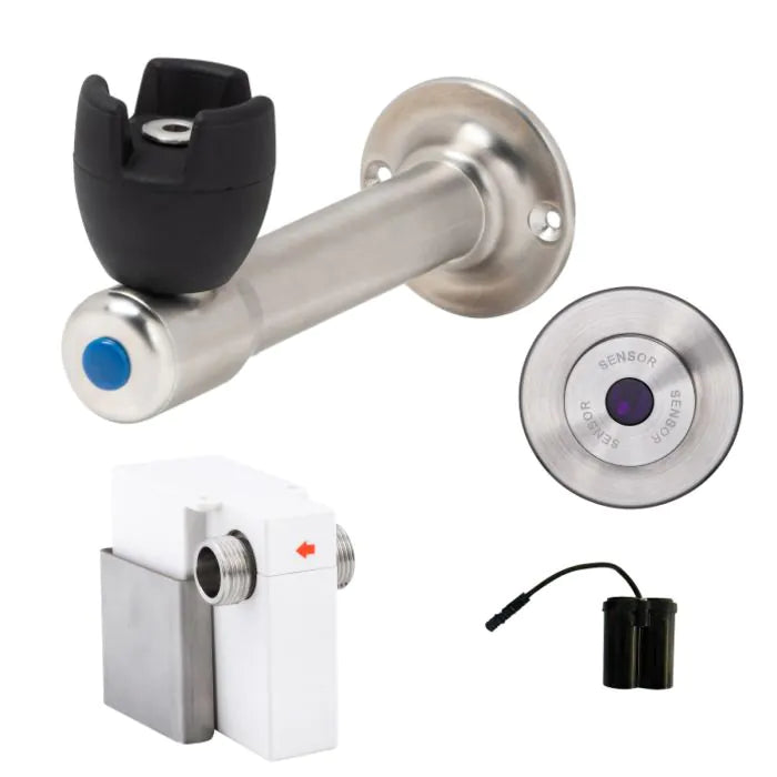 3monkeez T-3MSS-BUB90SWB 90 Degree Silicone Mouthguard Bubbler with Wall-Mount Sensor I Battery Operated