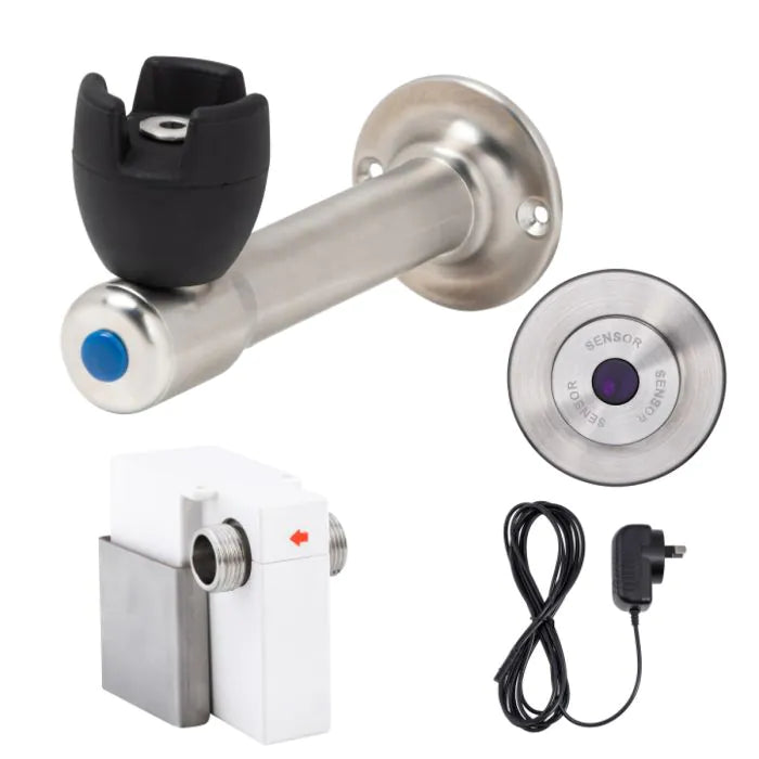 3monkeez T-3MSS-BUB90SWM 90 Degree Silicone Mouthguard Bubbler with Wall-Mount Sensor I Mains Operated