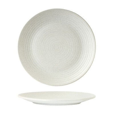 Round Coupe Ribbed Plate - FROST (Sold in set)
