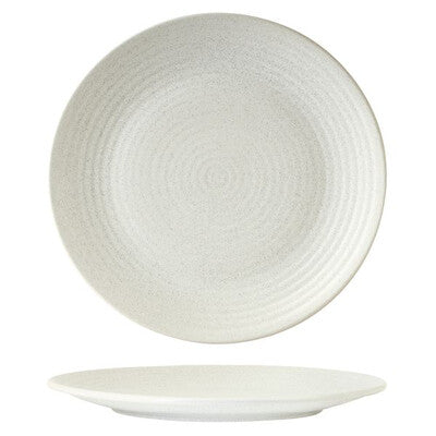 Round Coupe Ribbed Plate - FROST (Sold in set)