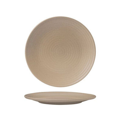 Round Ribbed Plate- Sand (Sold in sets of 6)