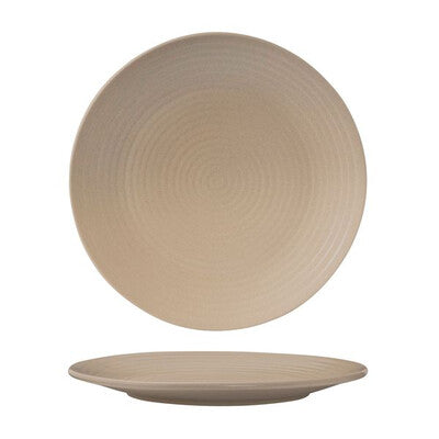 Round Ribbed Plate- Sand (Sold in sets of 6)