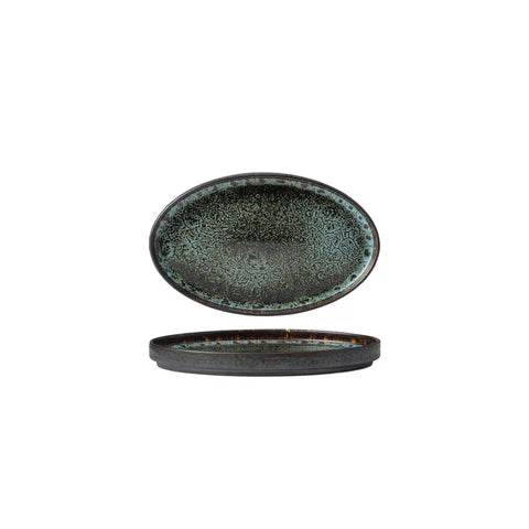 Tablekraft Fusion Oval Plate 264x164x26mm Patina (Sold in sets of 4)
