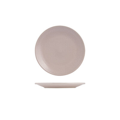 Round Coupe Ribbed Plate- PEARL BLUSH (Sold in sets of 6)