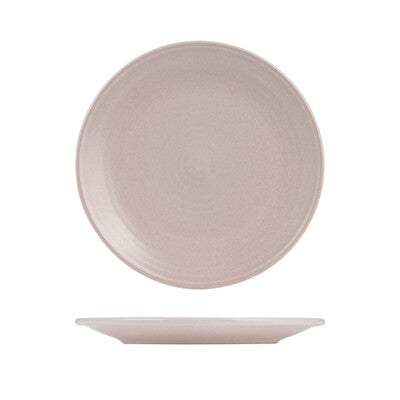Round Coupe Ribbed Plate- PEARL BLUSH (Sold in sets of 6)