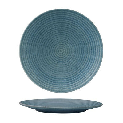 Round Coupe Ribbed Plate-265mm Ø DENIM (Set of 6)