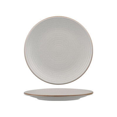 Round Coupe Ribbed Plate - MINERAL (Sold in sets of 6)