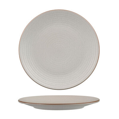 Round Coupe Ribbed Plate - MINERAL (Sold in sets of 6)