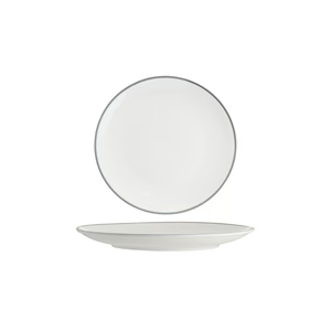 91012-GY - Tablekraft Core Round Plate Coupe Shape (Set of 6)