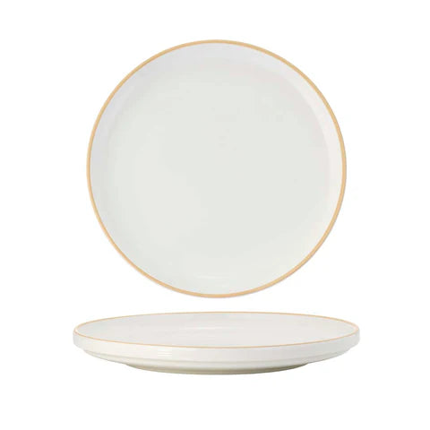 91086-GY - Tablekfraft Core Round Plate Walled Lip 200x23mm (Box of 4)