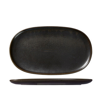 926346 - OVAL COUPE PLATE-405x240mm (Sets of 3) Moda Porcelain Earth