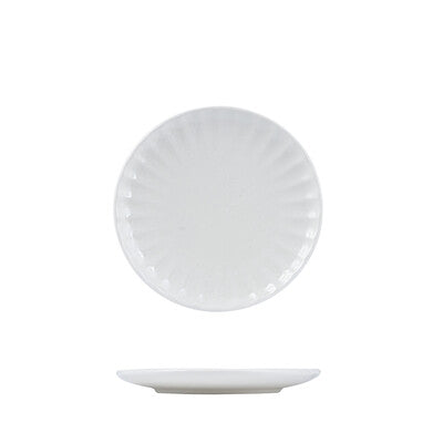927261 - ROUND PLATE-205mm Ø SCALLOP (Sets of 6) SNOW