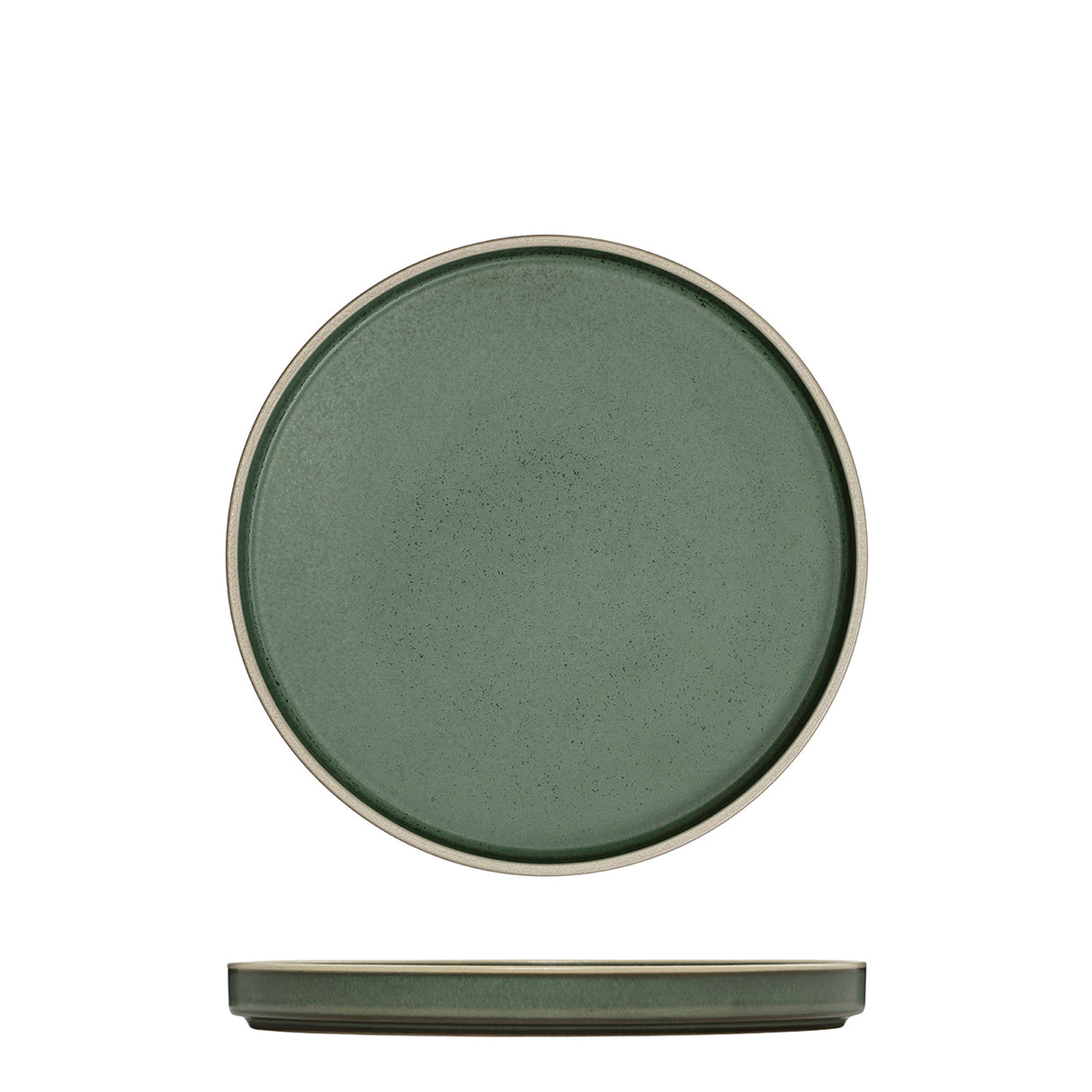 Round Stackable Plate - 200mm Ø - Smokey Basil