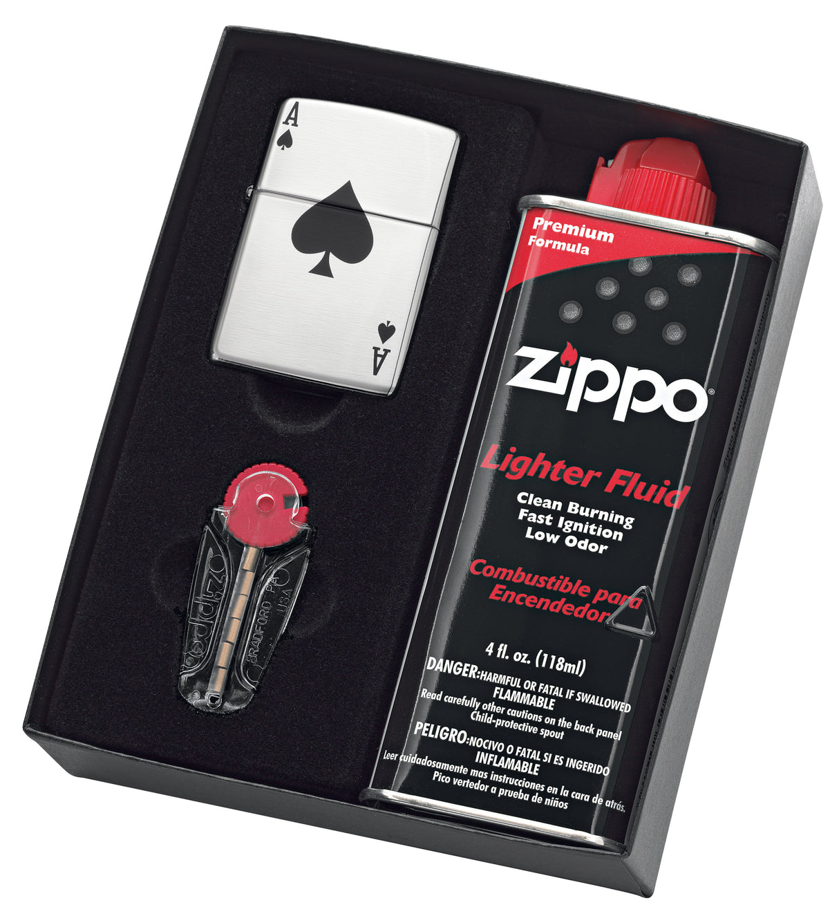 95411GP - Zippo Lucky Ace with Fluid and Flints