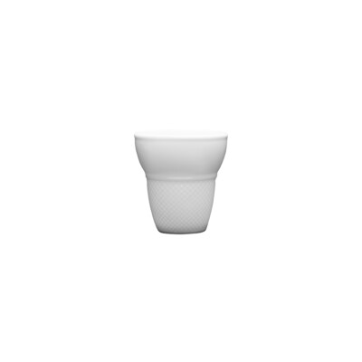 Waffle Cup-70mm Ø | 90ml White Fortessa (Set of 6)