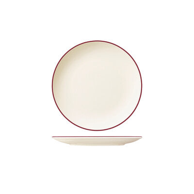 ID Fine Plate 170mm - Maroon Band (Set of 12)
