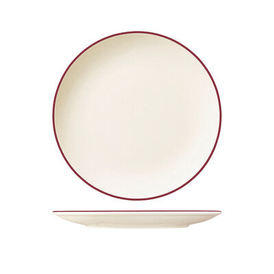 ID Fine Plate 270mm - Maroon Band (Set of 12)