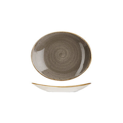 Churchill Stonecast Oval Coupe Plate -182mm (Set of 12)