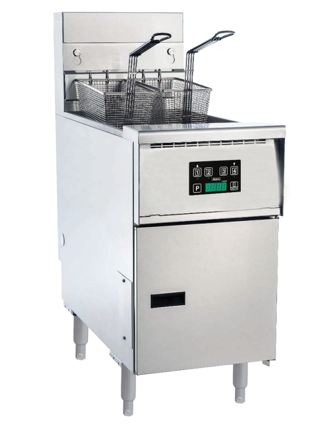 Anets AGP55D Platinum Series Gas Tube Fryer with Digital Control 19-21 Liters Tube Fryer Deep Fryers