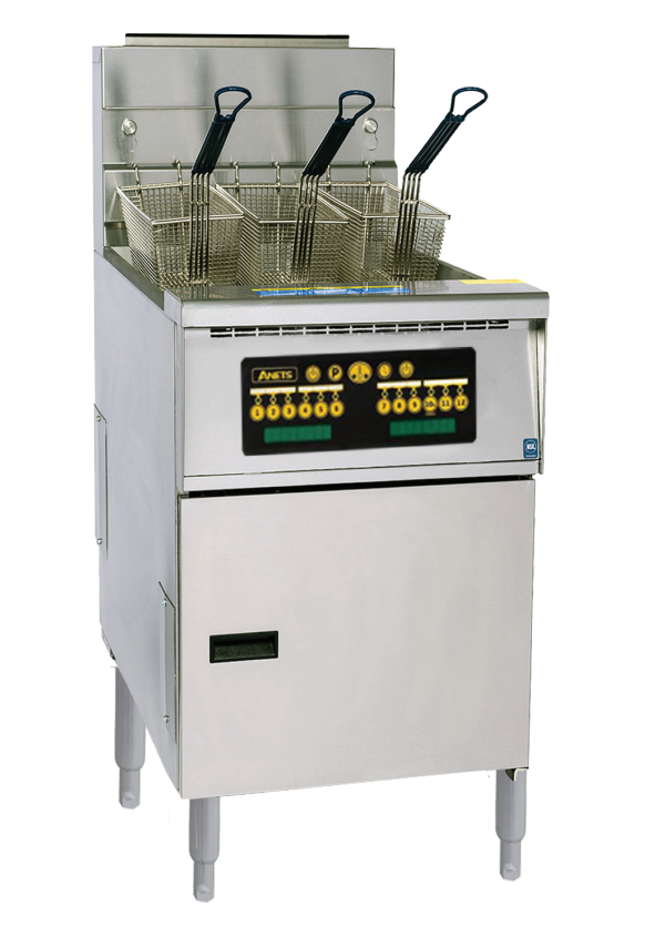 Anets AGP75C Platinum Series Gas Fryer with Computer Control 31-39 Liters Tube Fryer Deep Fryers