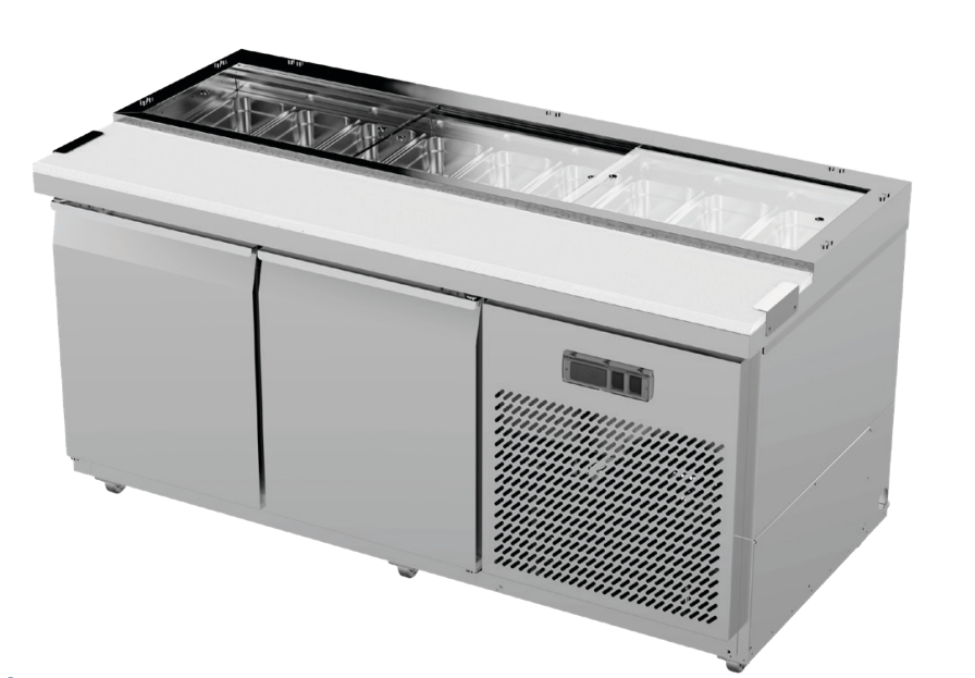 Airex AXR.SW.1740 2 Door Solid Door 100MM Deep Pans Sandwich Preparation Bench