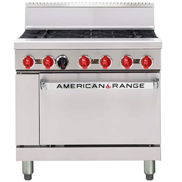 American Range AAR.5B 36" Gas Oven Range 5x Burner Top Gas Oven