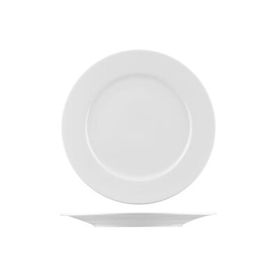 AFC Bistro & Cafe Round Plate Wide Rim 260mm White