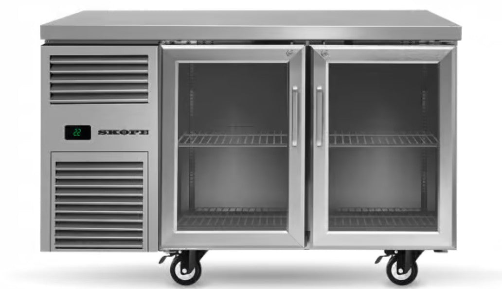 Skope BB.2.GSL.r-SS | 2 Glass Sliding Door | Fridge | Remote | BackBar Fridge | Commercial Under Bench Fridge