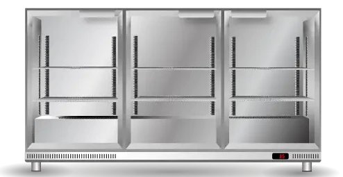 Skope BC.3.GSW | Ascend | 3 Glass Door | Bar Cooler | Serene | Underbench Fridge