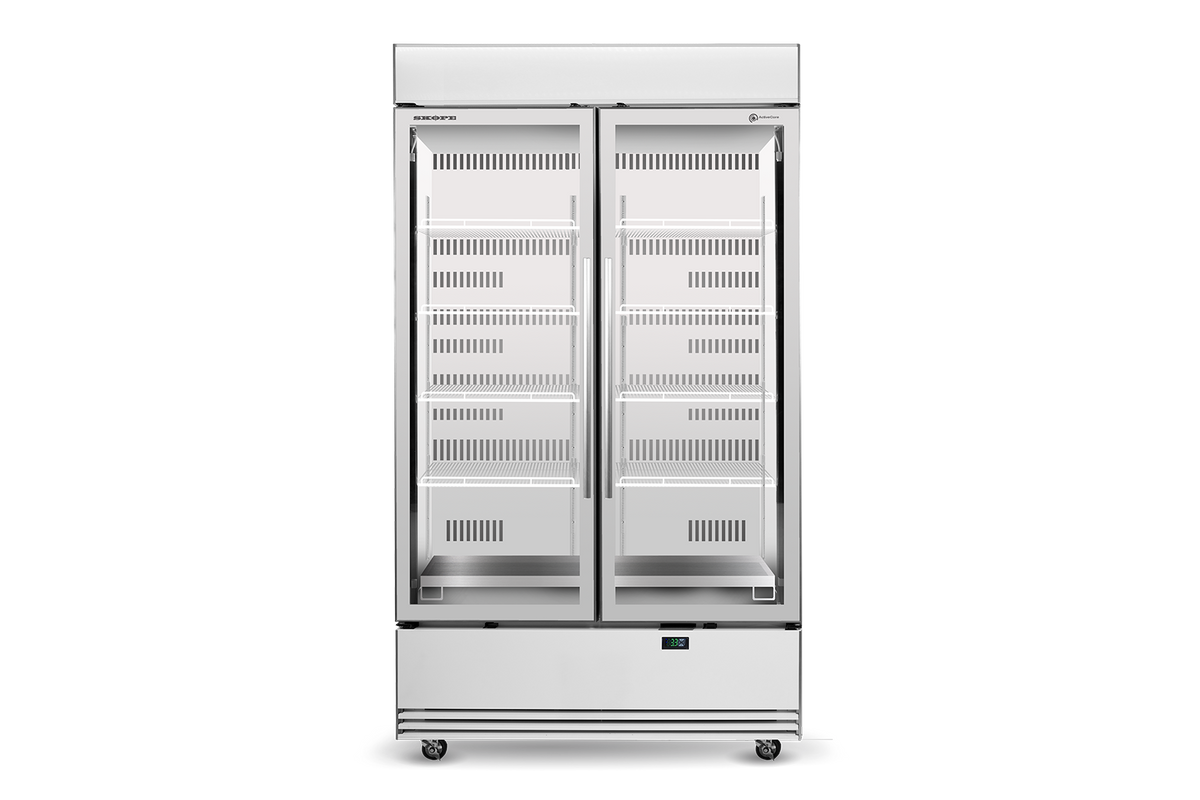 Skope ActiveCore 2 Glass Door Bottom Mount Upright Fridge 1030L