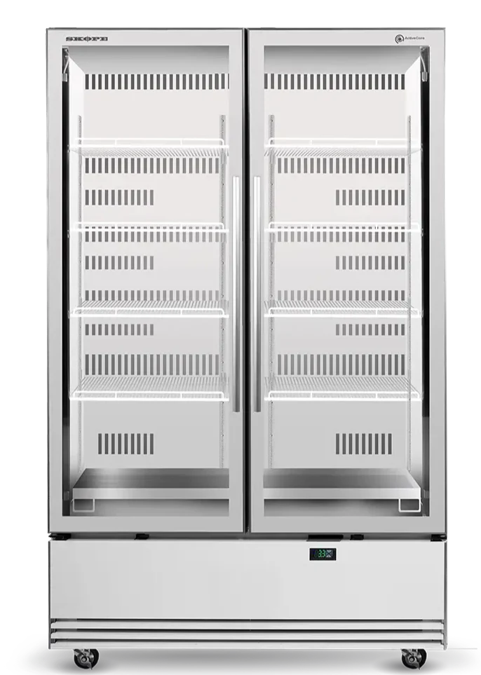 Skope BME1200N-A | 2 Glass Door Display | Storage Fridge | Upright Fridge | Display Fridge | Commercial Upright Fridge
