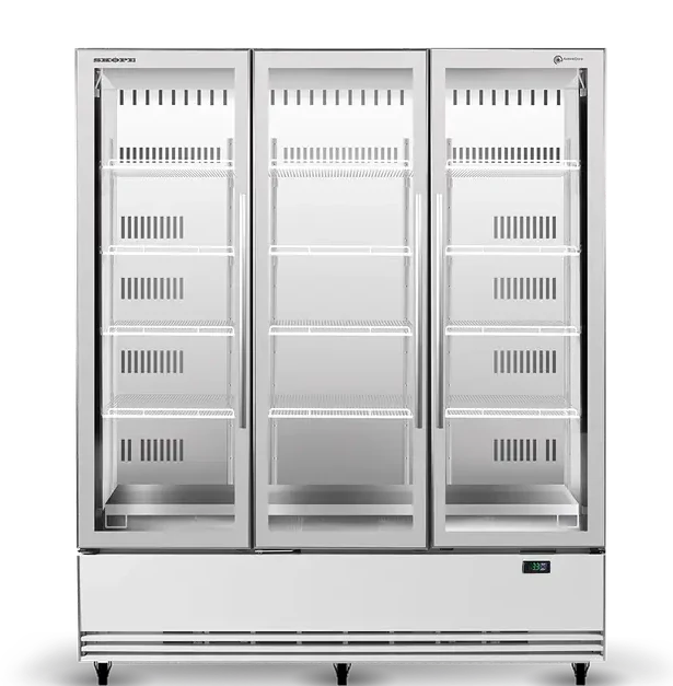 Skope BME1500N-A | 3 Glass Door Display | Storage Fridge | Bottom Mount | Upright Fridge | Display Fridge | Commercial Upright Fridge