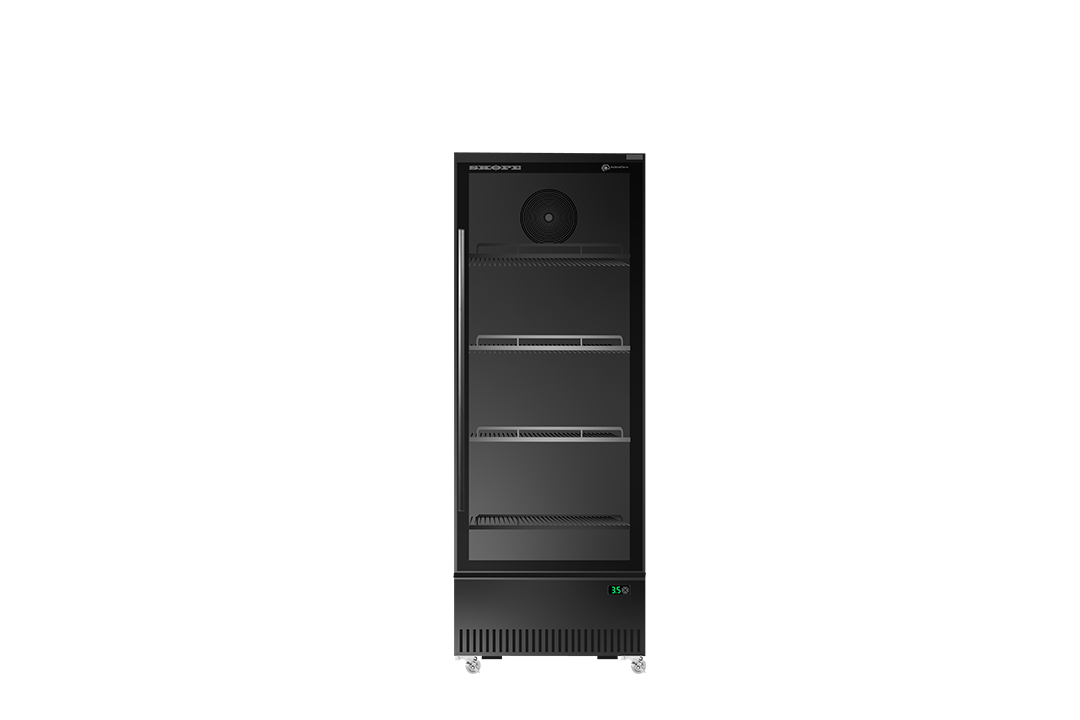 Skope ActiveCore SlimLine 1 Glass Door Upright Fridge 277L