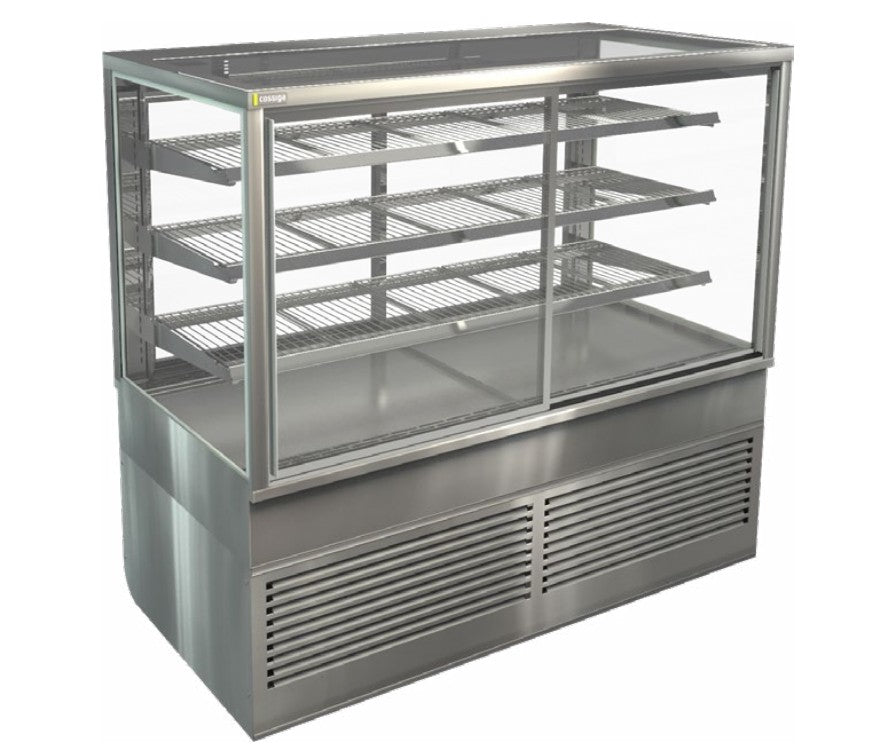Cossiga BTGRF15- SD | NextGen BTG Refrigerated | Sliding Front | With Rear Glass Doors | Fridge | Commercial Display Refrigerator