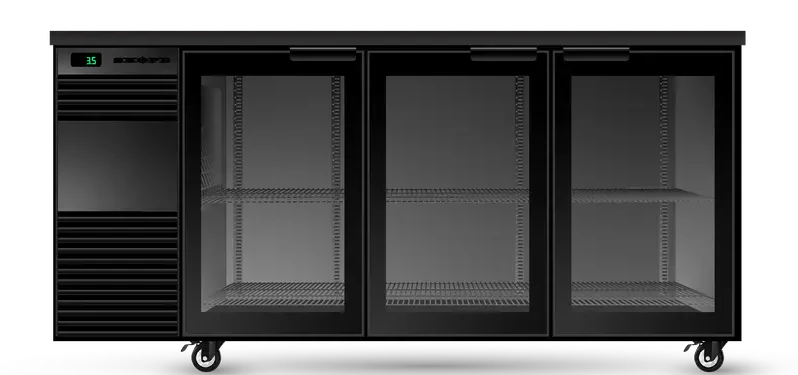 Skope BB.3.GSW | BackBar | 3 Glass Swing Door | Fridge | Undercounter Fridge | Commercial Under Bench Fridge