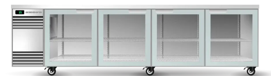 Skope CL.4.GSW.Tr-SS | Tropical | Remote| BackBar | 4 Glass Swing Door | Fridge | Under bench Fridge | Commercial Under Bench Fridge