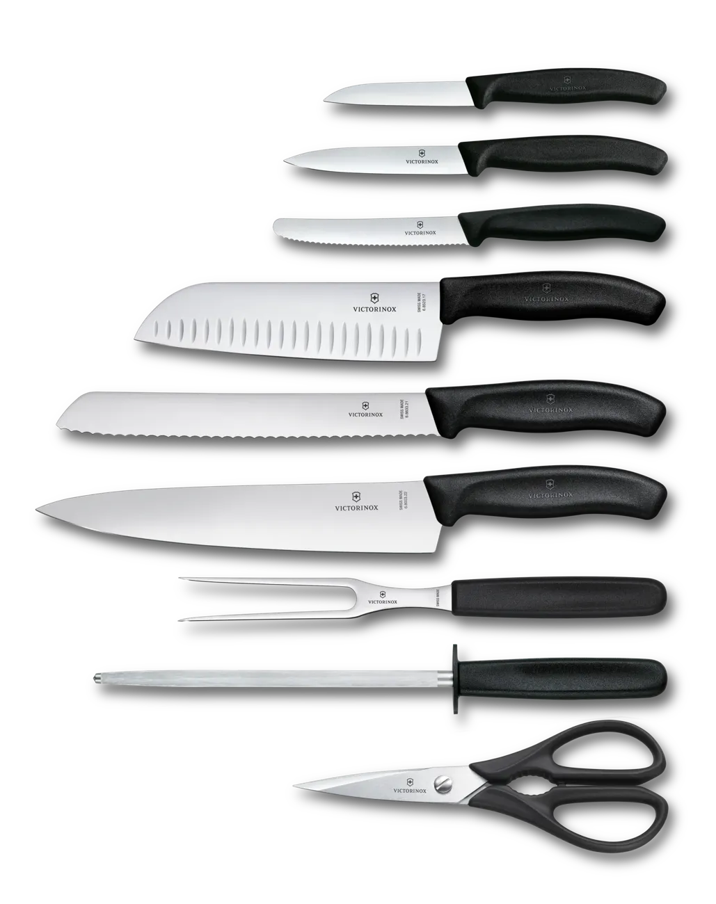 9 Piece Cutlery Block Set - Black