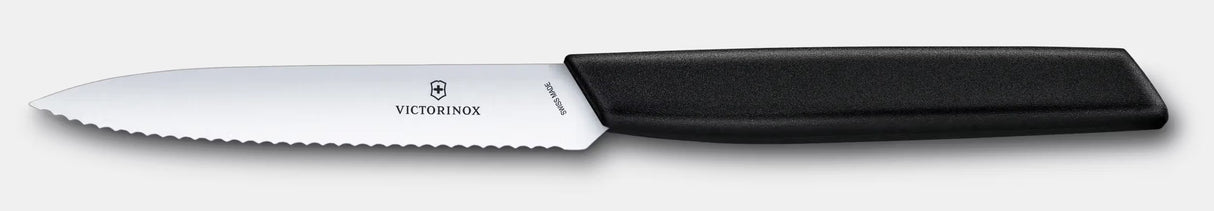Paring Knife, Wavy Edge 10cm - Black