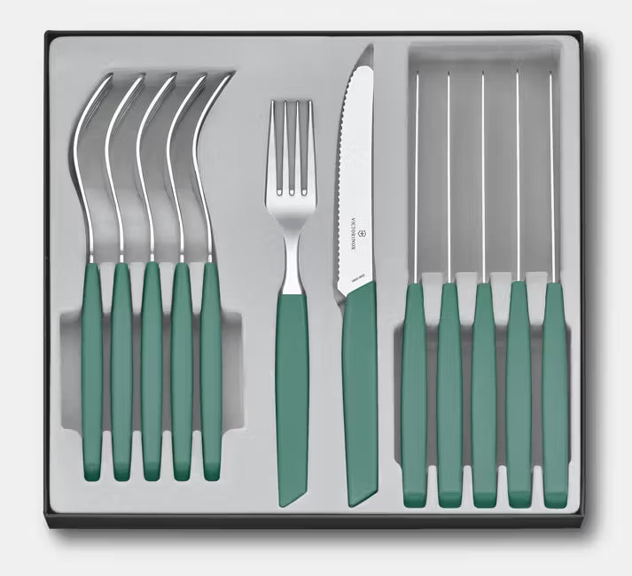 SM Table Set (tomato knife), 12 pcs, sage