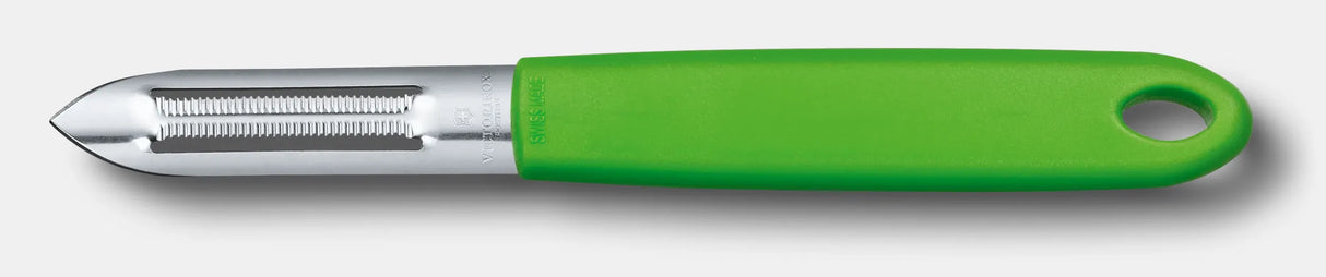 Potato Peeler, Serrated Double Edge 12cm - Green