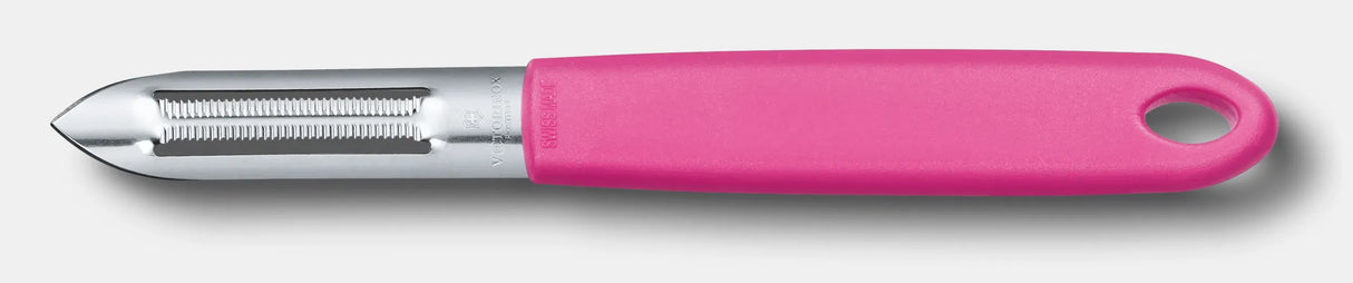 Potato Peeler, Serrated Double Edge 12cm - Pink