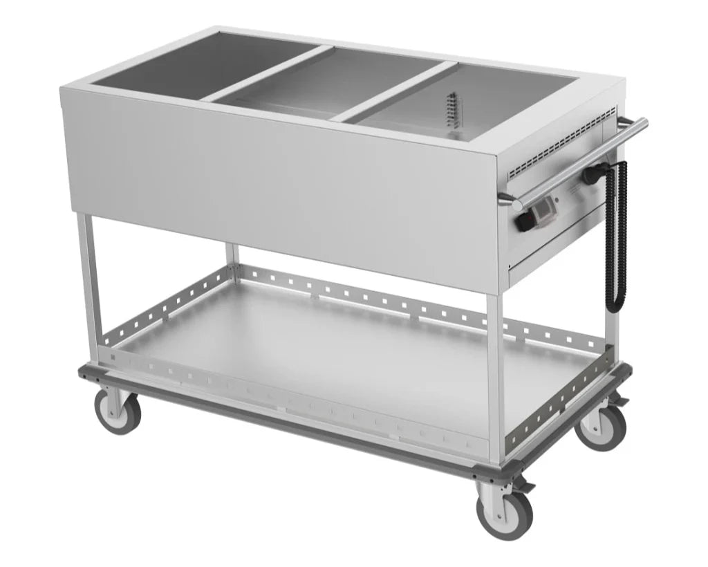 Culinaire CH.BMM.3 3 Module Commercial Bain Marie Mobile Bain Marie