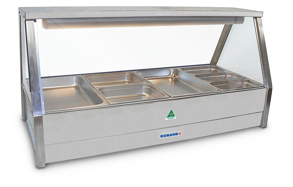 Roband E24RD 2 Row Straight Glass Hot Food Display Bar
