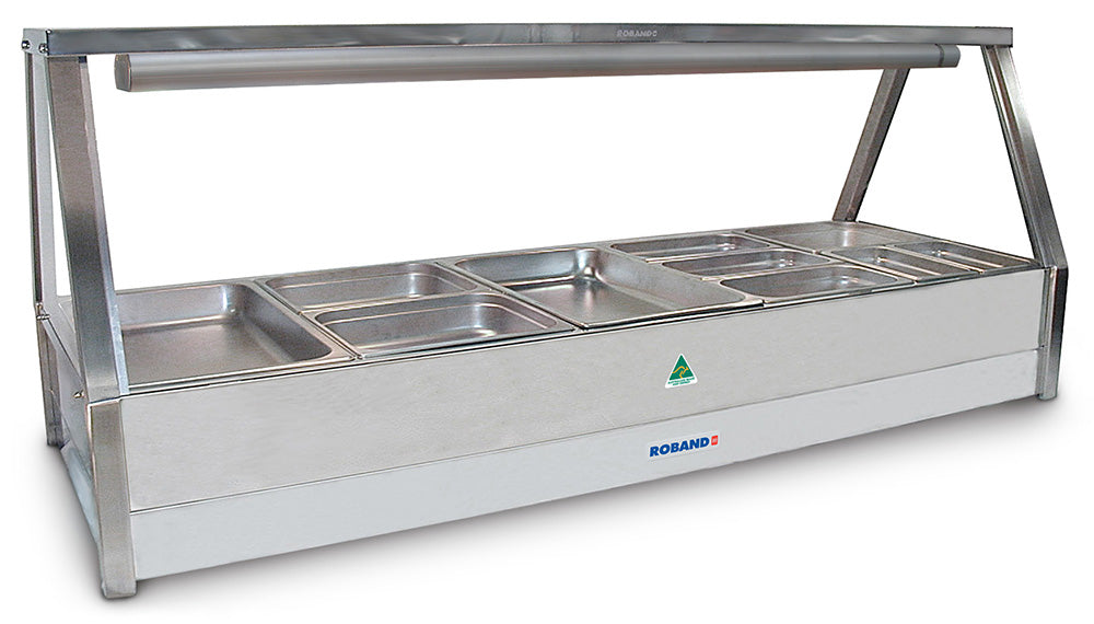 Roband E25RD 2 Row Straight Glass Hot Food Display Bar