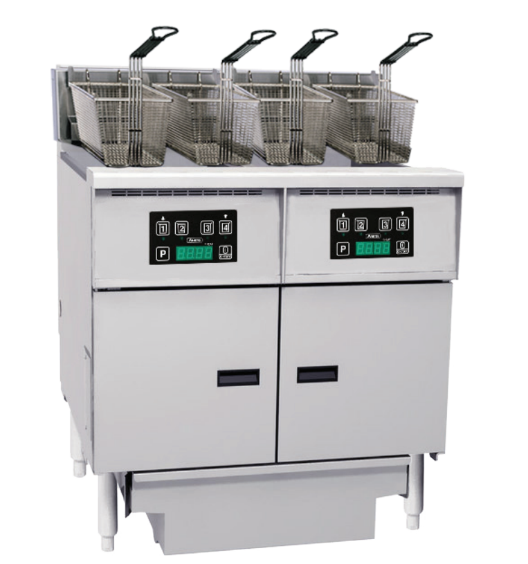 Anets FDAEP214D Platinum Series Electric Fryer with Digital Control 2 Filter Drawer System Drawer Fryers