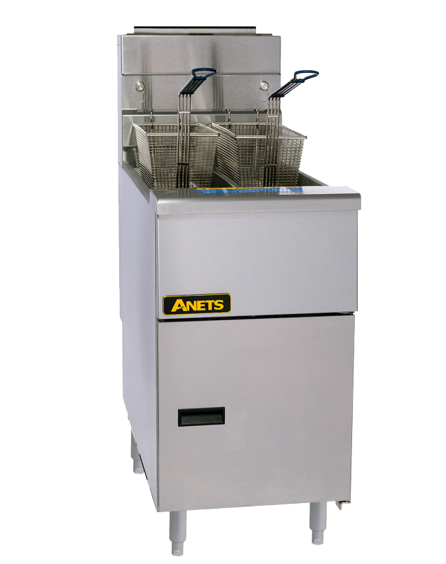 Anets FDAGG114R Goldenfry Gas Tube Fryer with Fryer Filter Drawer System Millivolt Control Deep Fryers